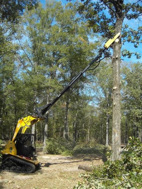 tree limb cutter for skid steer|pole saw for skid steer.